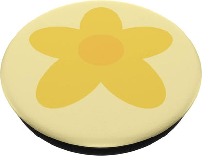 Geometric Cute Yellow Flower with Pastel Yellow PopSockets Swappable PopGrip