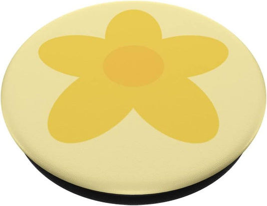 Geometric Cute Yellow Flower with Pastel Yellow PopSockets Swappable PopGrip