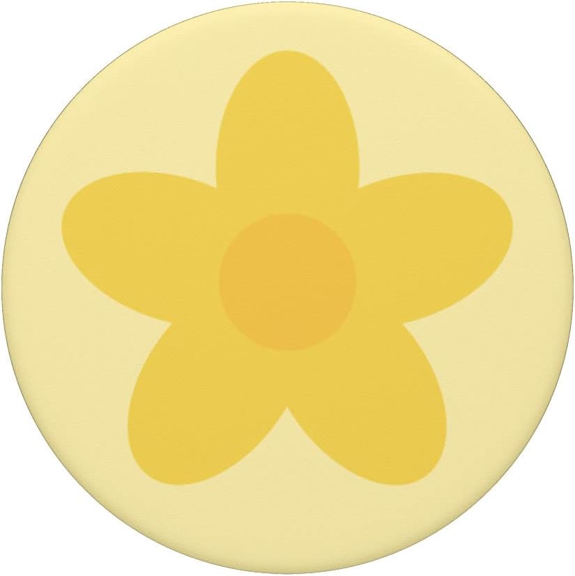 Geometric Cute Yellow Flower with Pastel Yellow PopSockets Swappable PopGrip