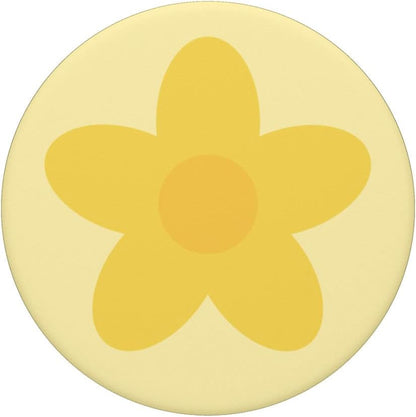 Geometric Cute Yellow Flower with Pastel Yellow PopSockets Swappable PopGrip