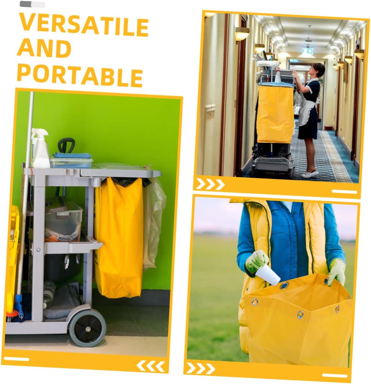 2pcs Janitorial Bags Cleaning Caddy Bag for Housekeepers Janitorial Supply Cleaning Cart