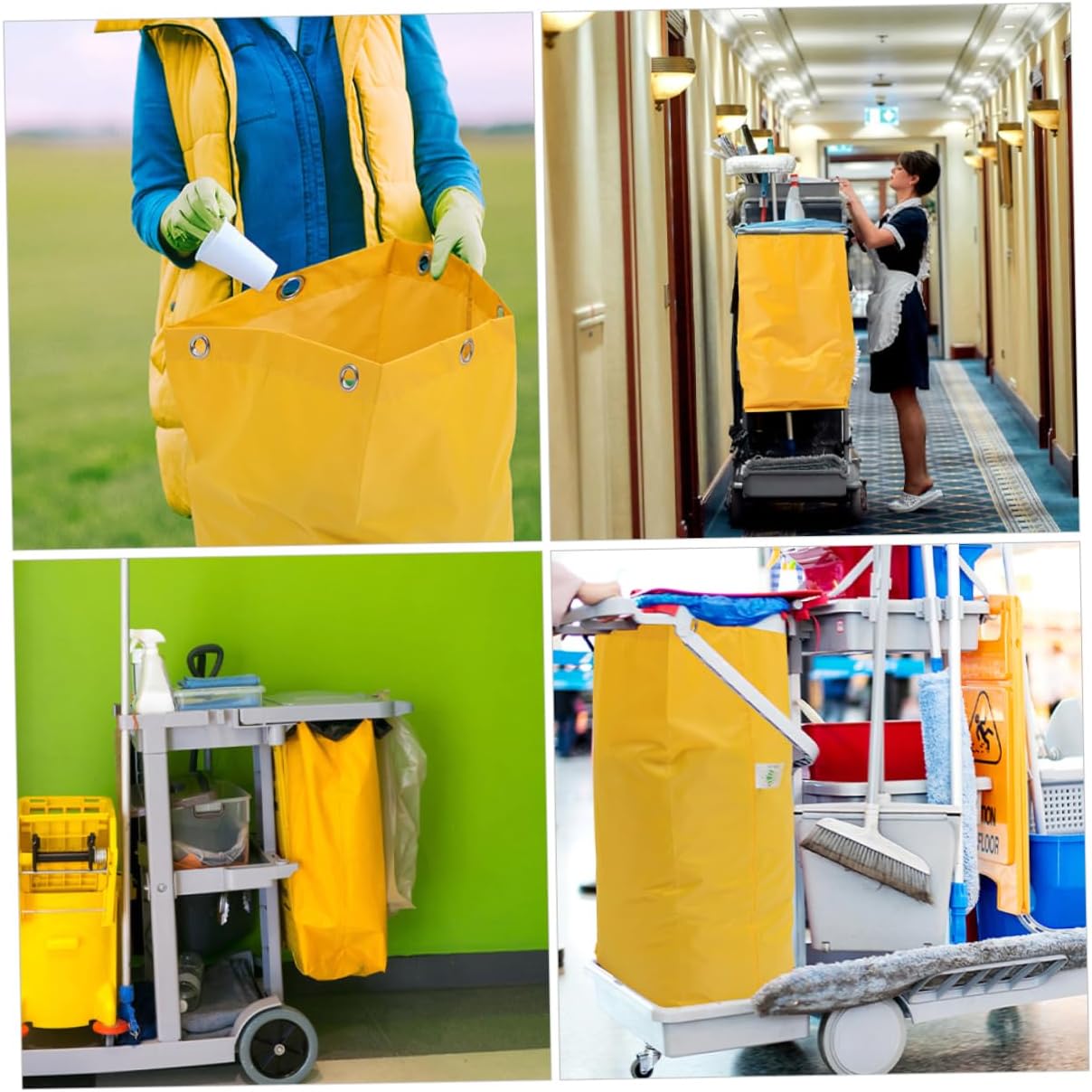 2pcs Janitorial Bags Cleaning Caddy Bag for Housekeepers Janitorial Supply Cleaning Cart