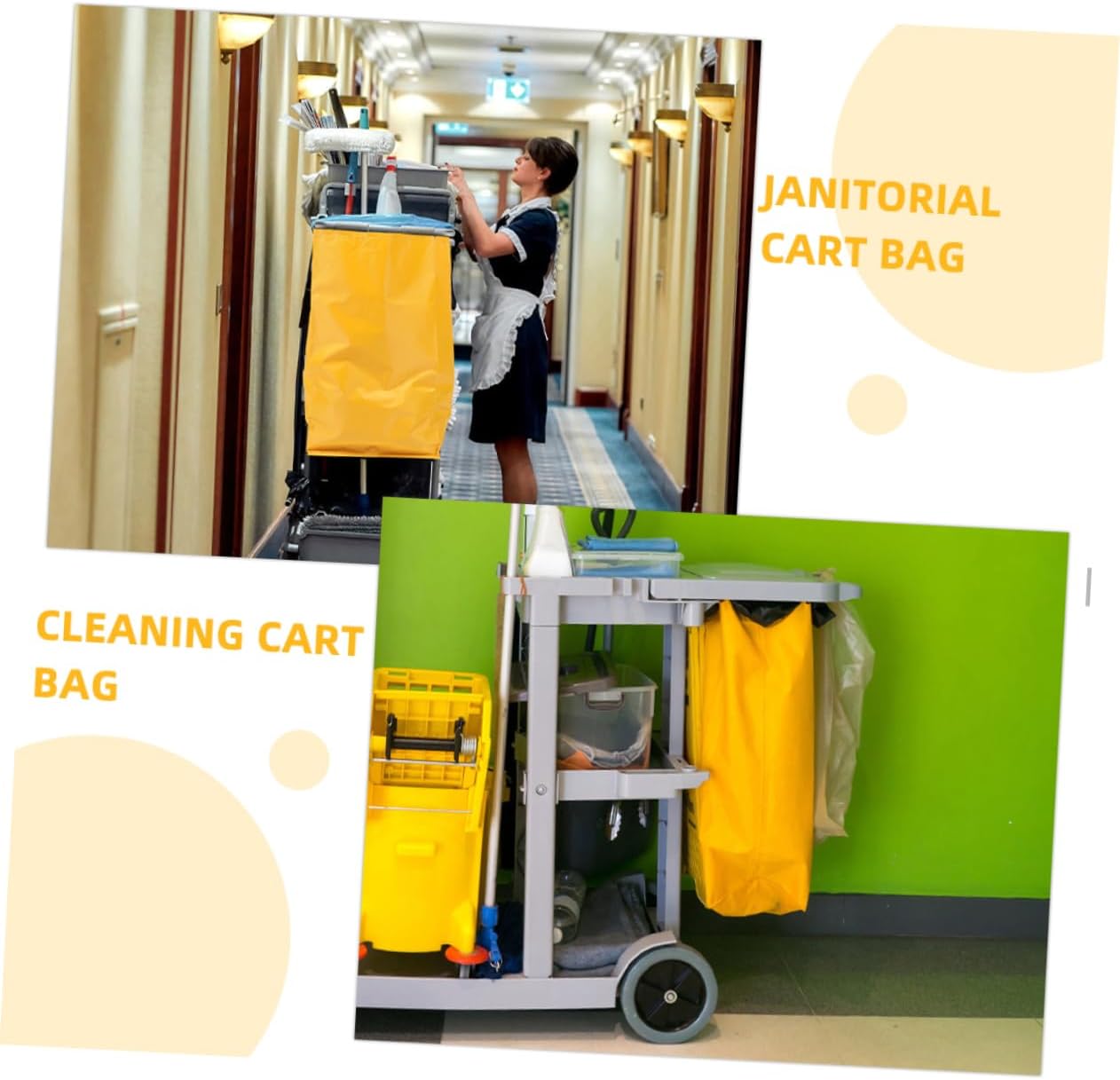 2pcs Janitorial Bags Cleaning Caddy Bag for Housekeepers Janitorial Supply Cleaning Cart
