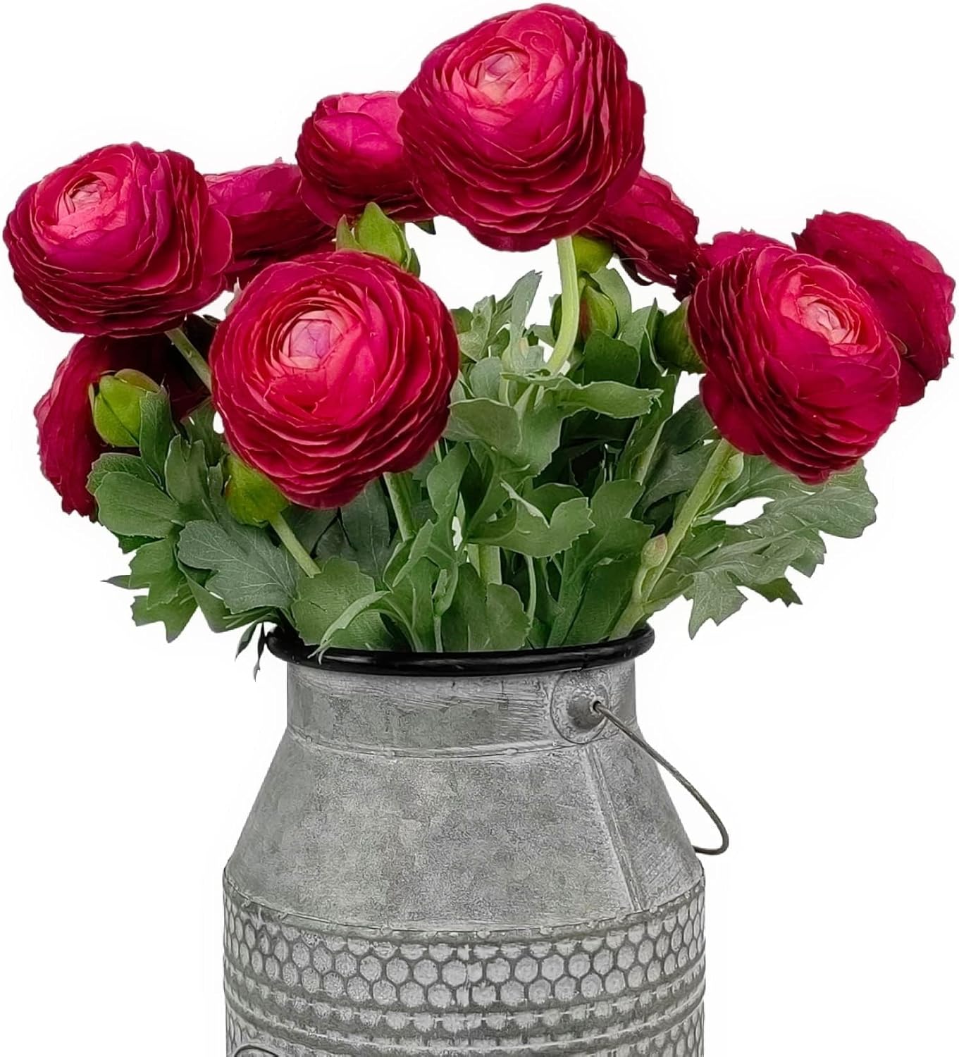 Yellow Ranunculus Artificial Flowerswith Real Touch Stem, Fake Ranunculus Flowers (Creamy Yellow, 6pcs)
