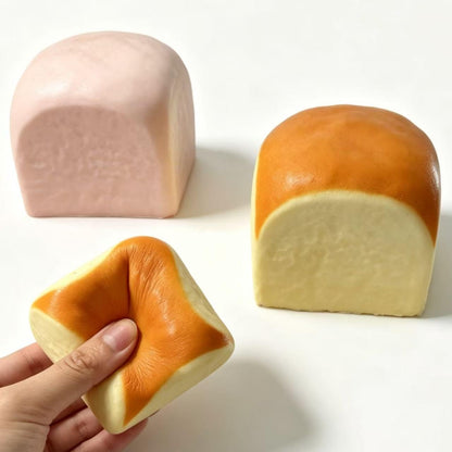 Butter Slow Rising Squishy，Squishy Toy,Dumpling Stress Balls,Fidget Toy (Pink Yellow Hawaiian Roll squishy) | butter squishy Party Favor Gift squeeze toy cheese squishy back to school