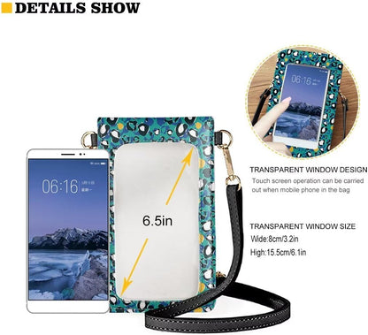 Phone Bag Sling Crossbody Phone Waterproof Bag Purse Cell Phone Wallet Purse Bag Over Shoulder Strap