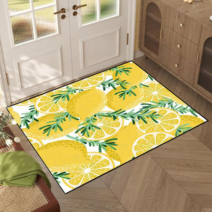 Lemon Rug Yellow Area Rugs for Bedroom Dorm Living Room Lemon Tree Throw Rug Floor Mat Pad Doormat Carpet, 5' x 7'(150 x 210cm)