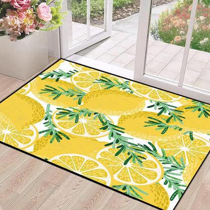 Lemon Rug Yellow Area Rugs for Bedroom Dorm Living Room Lemon Tree Throw Rug Floor Mat Pad Doormat Carpet, 5' x 7'(150 x 210cm)