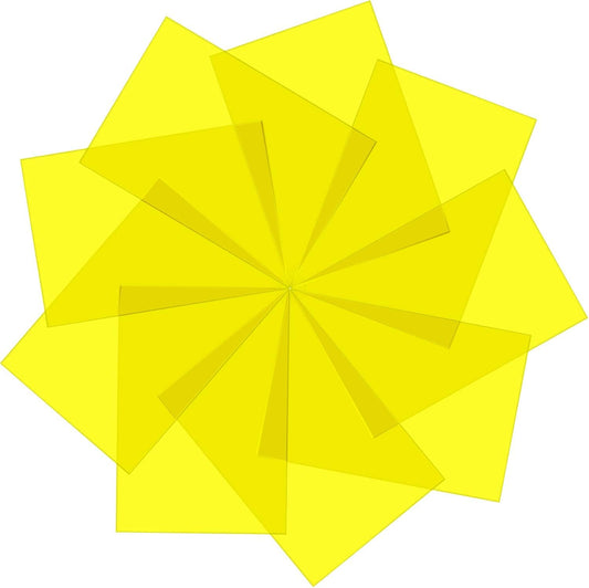 9 Pack Yellow Gel Light Filter Yellow Lighting Gel Sheets Colored Film to Cover Lights Plastic Colored Overlays Correction, 1.7 by 8.3 Inches for Film, Video, Photo, Stage