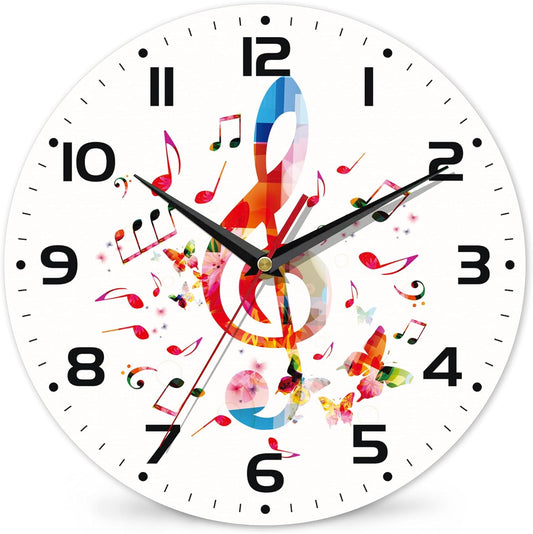 Wall Clock, Watercolor Lemon Wall Clock Silent Non-Ticking Battery Operated Clock 10 Inch, Home Decor for Living Room, Kitchen, Bedroom and Office