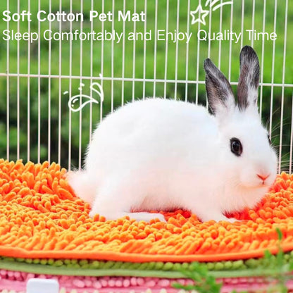 2PCS Guinea Pig Liner Washable Rabbit Cage Liner Guinea Pig Fleece Mats Reusable Bedding Pee Pads for Ferret Bunny Chinchilla Small Animals (Yellow,19.69" LX12.99 W)