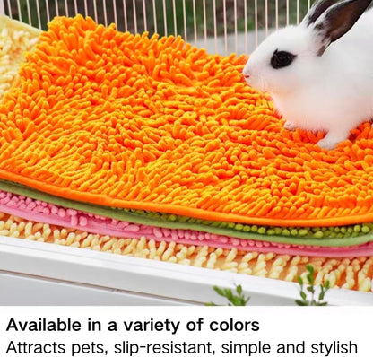 2PCS Guinea Pig Liner Washable Rabbit Cage Liner Guinea Pig Fleece Mats Reusable Bedding Pee Pads for Ferret Bunny Chinchilla Small Animals (Yellow,19.69" LX12.99 W)