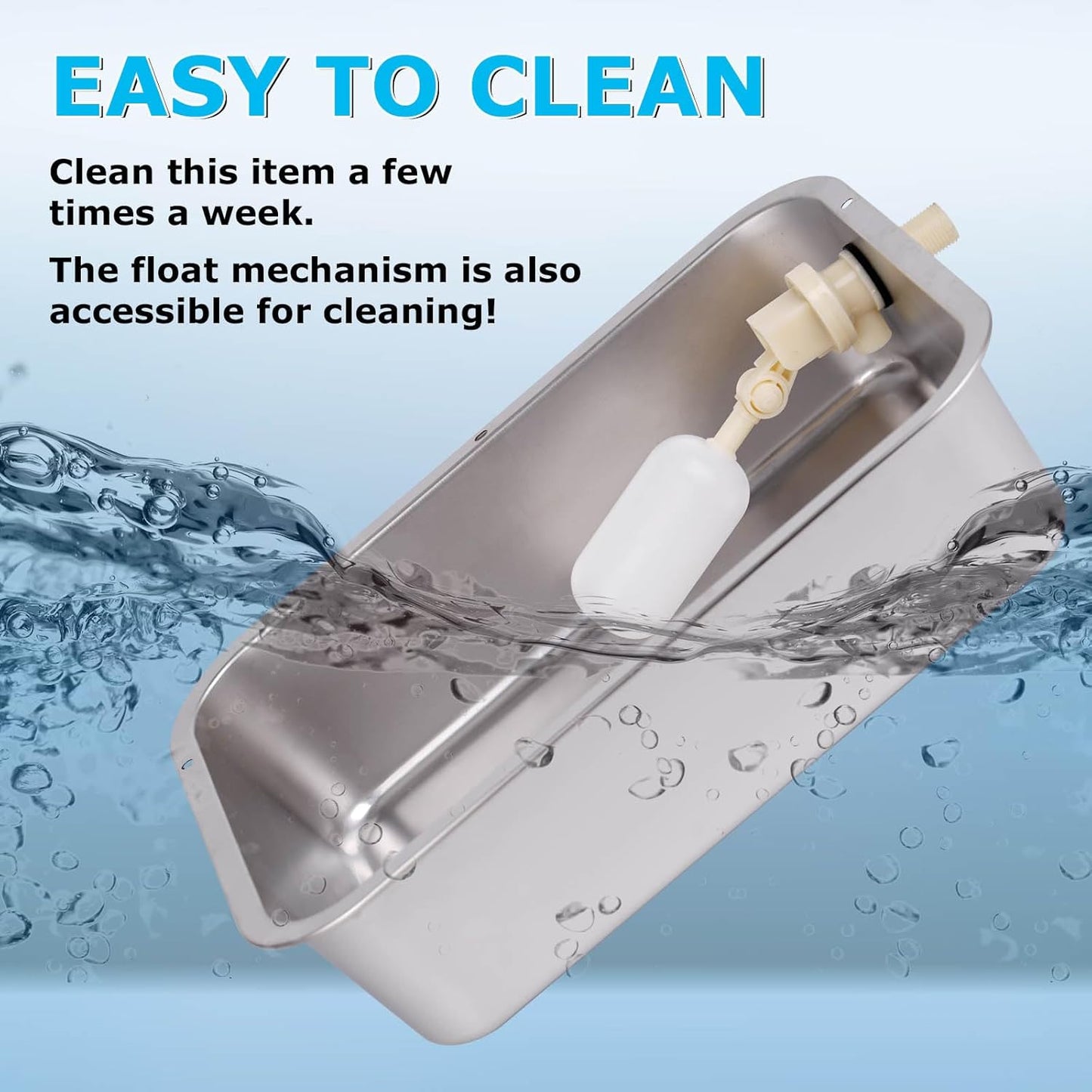 3 Gallon Automatic Dog Water Dispenser for Large Dogs Stainless Steel Bowl, Large Self Filling Auto Water Bowl Outdoor for Cats Livestock Chicken