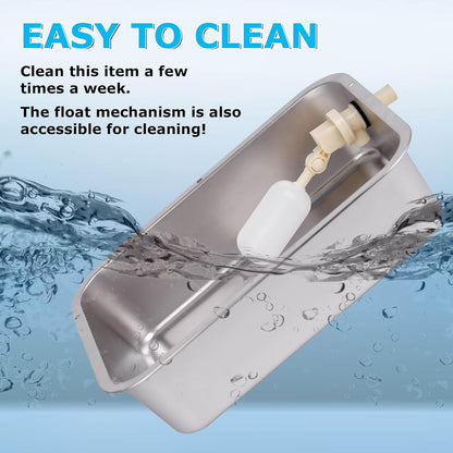 3 Gallon Automatic Dog Water Dispenser for Large Dogs Stainless Steel Bowl, Large Self Filling Auto Water Bowl Outdoor for Cats Livestock Chicken