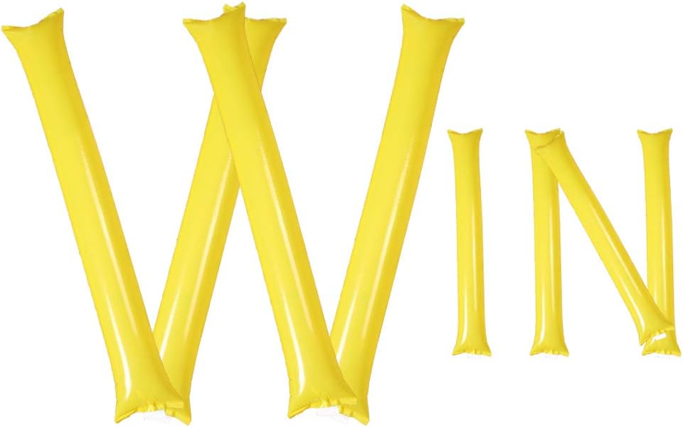 40PCS Thunder Sticks Bam Bam Inflatable Noisemakers Cheerleading Plastic Clap Hands Outfit for Cheering Basketball Football Party Sport Team Spirit