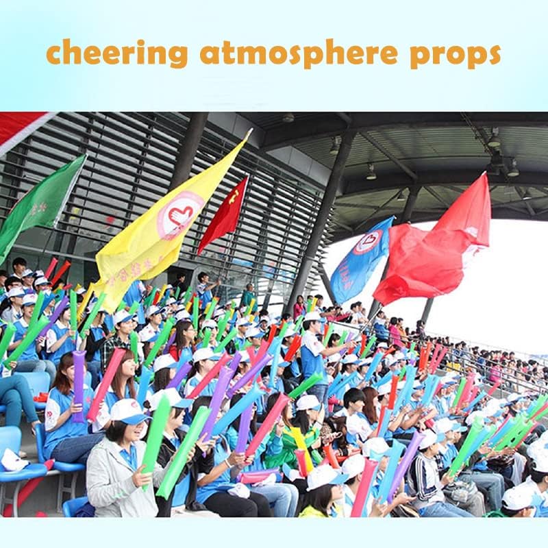 40PCS Thunder Sticks Bam Bam Inflatable Noisemakers Cheerleading Plastic Clap Hands Outfit for Cheering Basketball Football Party Sport Team Spirit