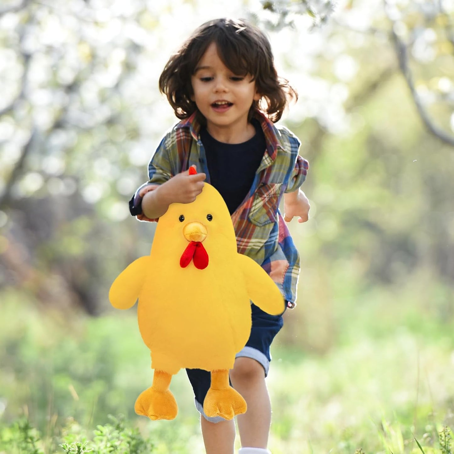 Soft Chicken Plush Toy, Stuffed Animal Gift for Kid (Yellow,23in) | Farm Animal Cuddler Plush Toy for Kids' Room Cozy Decor - Ideal Stuffed Gift for Valentine's Day Children's Day and Christmas