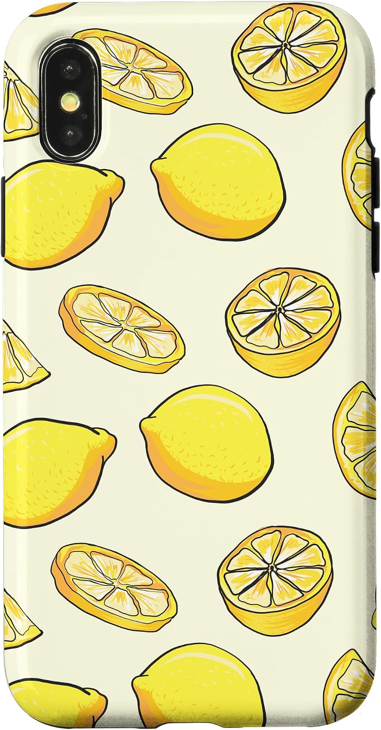 Funny Lemons Pattern Lemons Case for iPhone X/XS