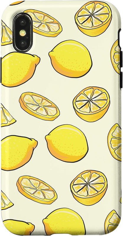 Funny Lemons Pattern Lemons Case for iPhone X/XS