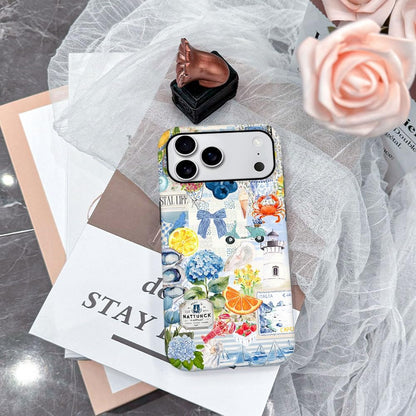 Compatible with iPhone 17 Pro Max,Durable & Shockproof Phone Case Cover Design - Italian Summer Lemon Collage