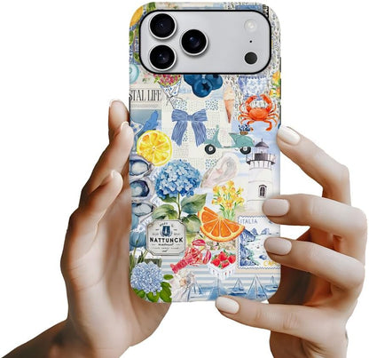 Compatible with iPhone 17 Pro Max,Durable & Shockproof Phone Case Cover Design - Italian Summer Lemon Collage