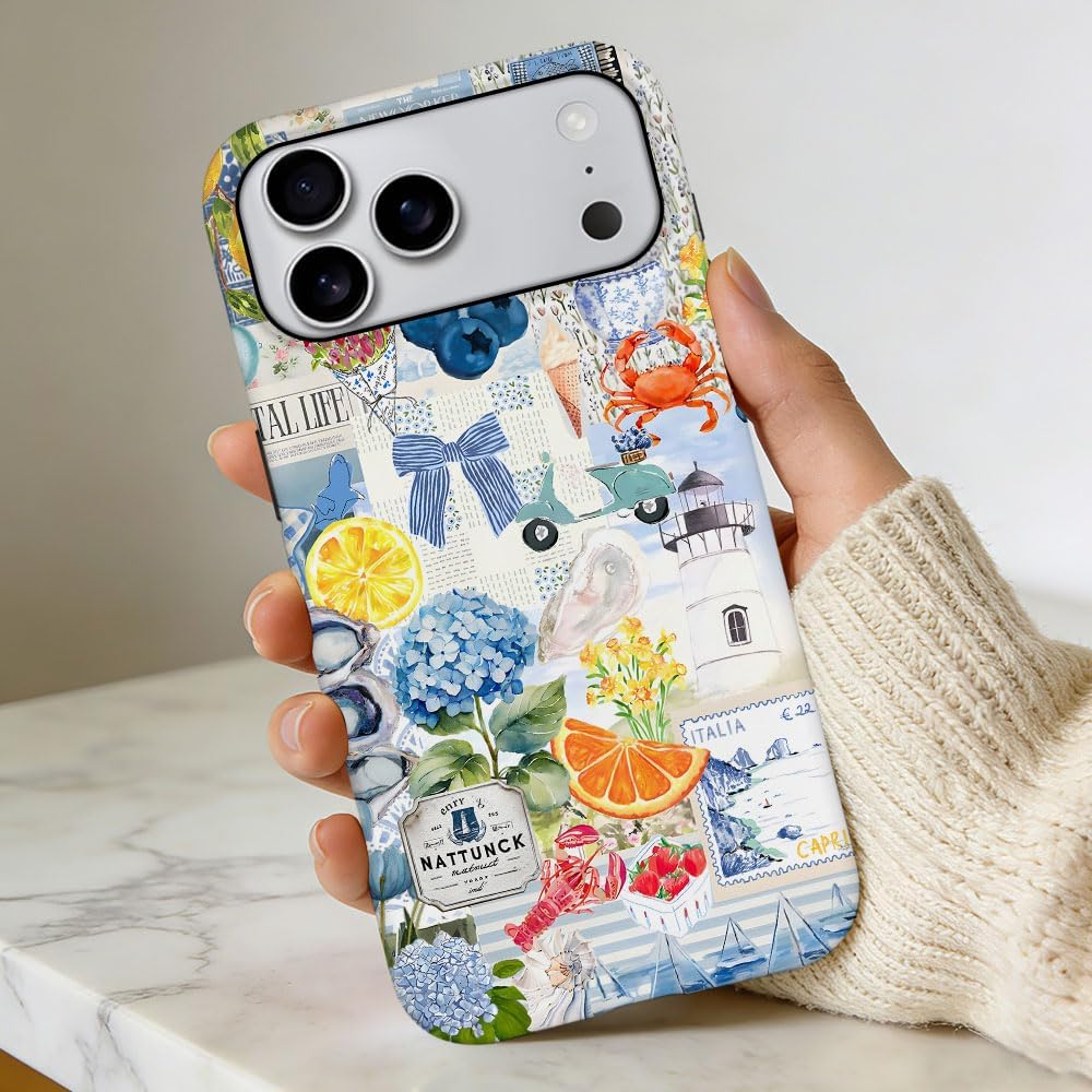 Compatible with iPhone 17 Pro Max,Durable & Shockproof Phone Case Cover Design - Italian Summer Lemon Collage