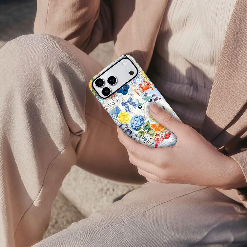 Compatible with iPhone 17 Pro Max,Durable & Shockproof Phone Case Cover Design - Italian Summer Lemon Collage