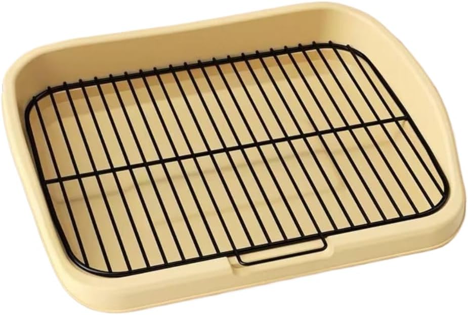 Mesh Dog Potty Tray Removable Stable Structure - Indoor/Outdoor Dog Training Toilet Litter Box for Small & Medium Dogs(Yellow)