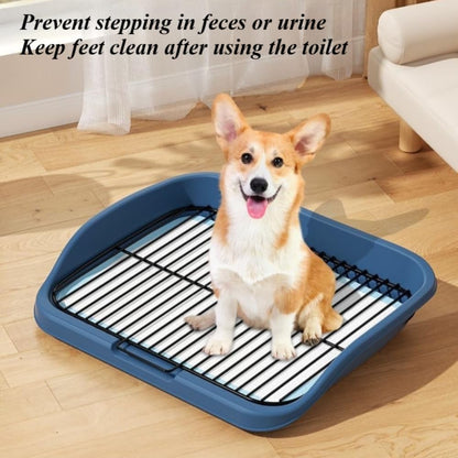 Mesh Dog Potty Tray Removable Stable Structure - Indoor/Outdoor Dog Training Toilet Litter Box for Small & Medium Dogs(Yellow)