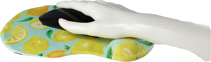 Ergonomic Mouse Pad with Wrist Support Wrist Rest, Lemon Print Comfortable Non-Slip Mouse Pad for Office Home