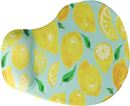 Ergonomic Mouse Pad with Wrist Support Wrist Rest, Lemon Print Comfortable Non-Slip Mouse Pad for Office Home