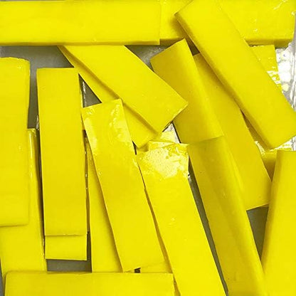 BestTeam 1 X 4 cm Stained Glass Strip,DIY Glass Mosaic Hobbies,DIY Crafts,Plates,Picture Frames,Flower Pots,Handmade Jewelry 200g (Yellow)
