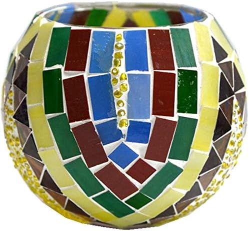 BestTeam 1 X 4 cm Stained Glass Strip,DIY Glass Mosaic Hobbies,DIY Crafts,Plates,Picture Frames,Flower Pots,Handmade Jewelry 200g (Yellow)