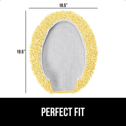 Soft Chenille Bathroom Toilet Lid Cover, Machine Washable Seat Covers, 19.5x18.5, Stays in Place Rubber Backing, Fits Most Round, Elongated and Oblong Lids, Accessories Decor, Yellow