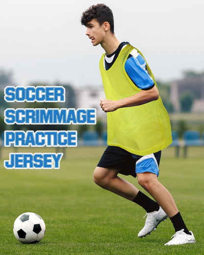36 Pcs Adult Pinnies Scrimmage Vests Youth Pinnies Team Practice Jerseys for Sports Soccer Football Basketball