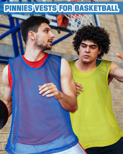 36 Pcs Adult Pinnies Scrimmage Vests Youth Pinnies Team Practice Jerseys for Sports Soccer Football Basketball