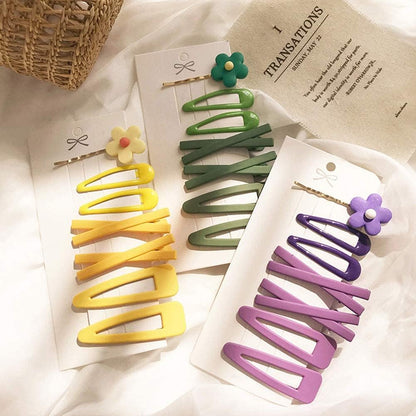 7 Pcs Yellow Sweet Flower Bobby Pin -Cute Women Girl Barrette Legant Gifts Hair Clips -Party Wedding Hair Accessories