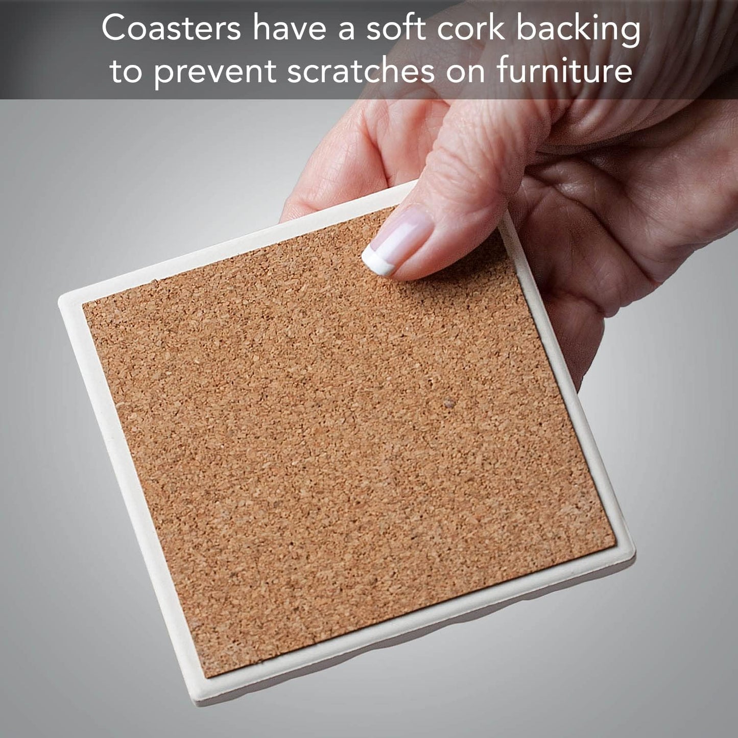 Thirstystone Sorrento Lemons 4 Pack Assorted Tumbled Tile Stone Coasters with Protective Cork Backing 4" Square Manufactured in The USA