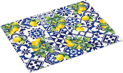 Lemon Mexican Tilt Dish Drying Mat For Kitchen Counter Absorbent Large Kitchen Fast Dry Pad Reusable Washable Protector Rack Large Mat 18 X 24