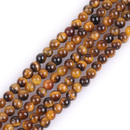 Natural 3mm Tiger Eye Gemstone Loose Beads Round Crystal Energy Stone Power for Jewelry Making 15''