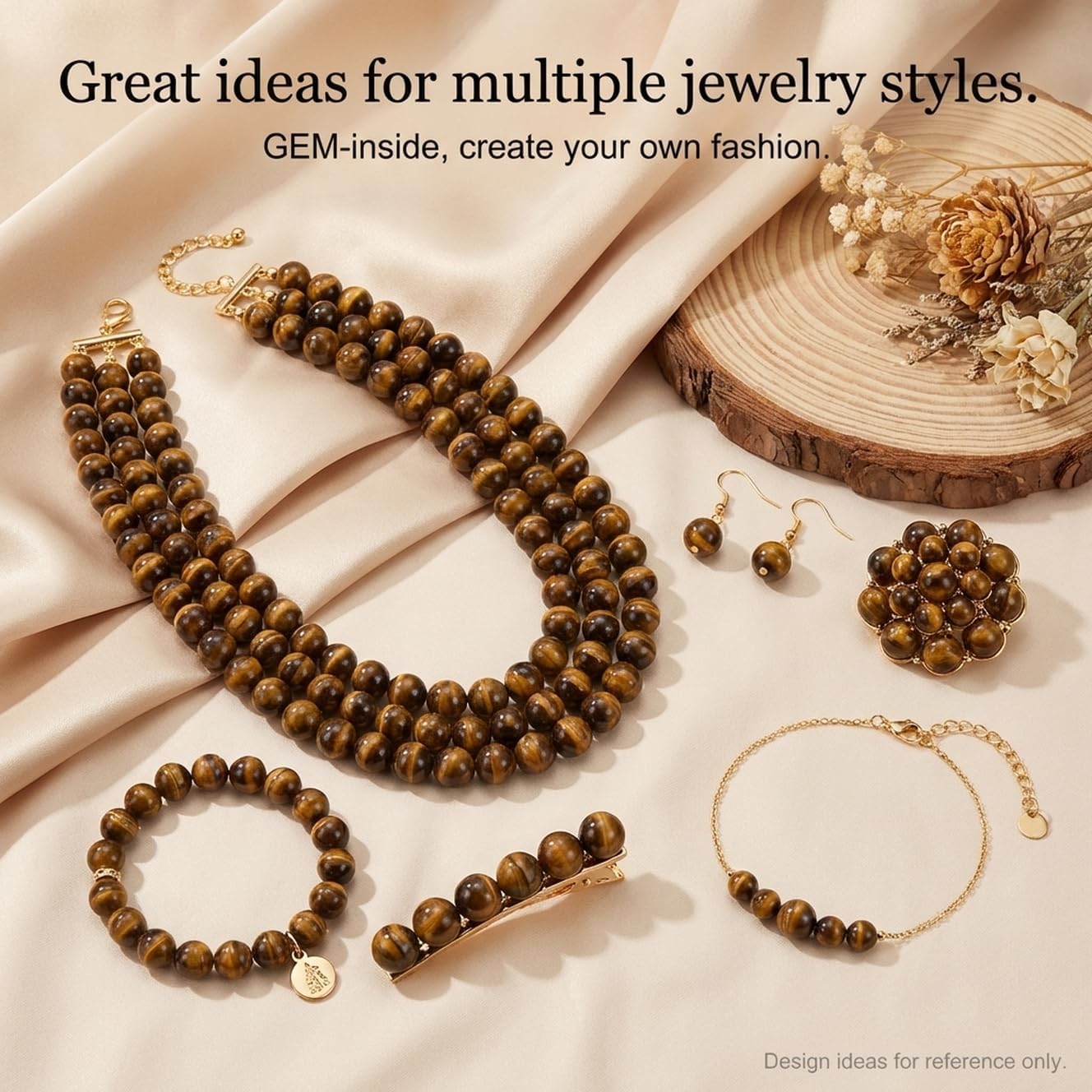 Natural 3mm Tiger Eye Gemstone Loose Beads Round Crystal Energy Stone Power for Jewelry Making 15''