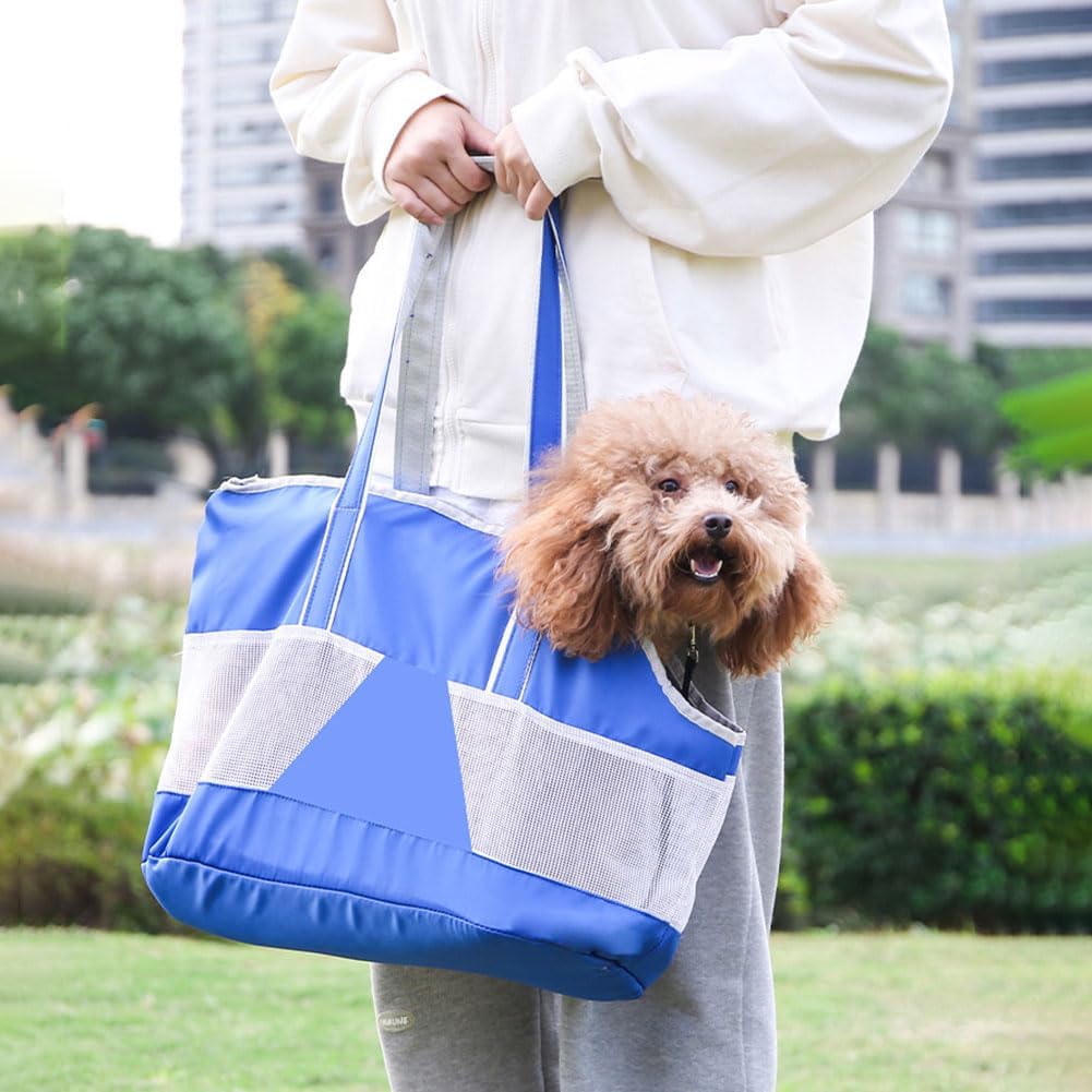 Pet Dog Purse Carrier Breathable Mesh Puppy Cat Outing Tote Handbag | Portable Cat Sling Carrier Travel Transporter Tote Handbag Lightweight Dog Carrier Shoulder Bag with Thicken Bags Base
