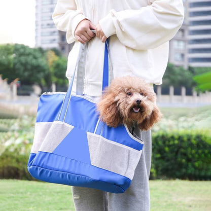 Pet Dog Purse Carrier Breathable Mesh Puppy Cat Outing Tote Handbag | Portable Cat Sling Carrier Travel Transporter Tote Handbag Lightweight Dog Carrier Shoulder Bag with Thicken Bags Base