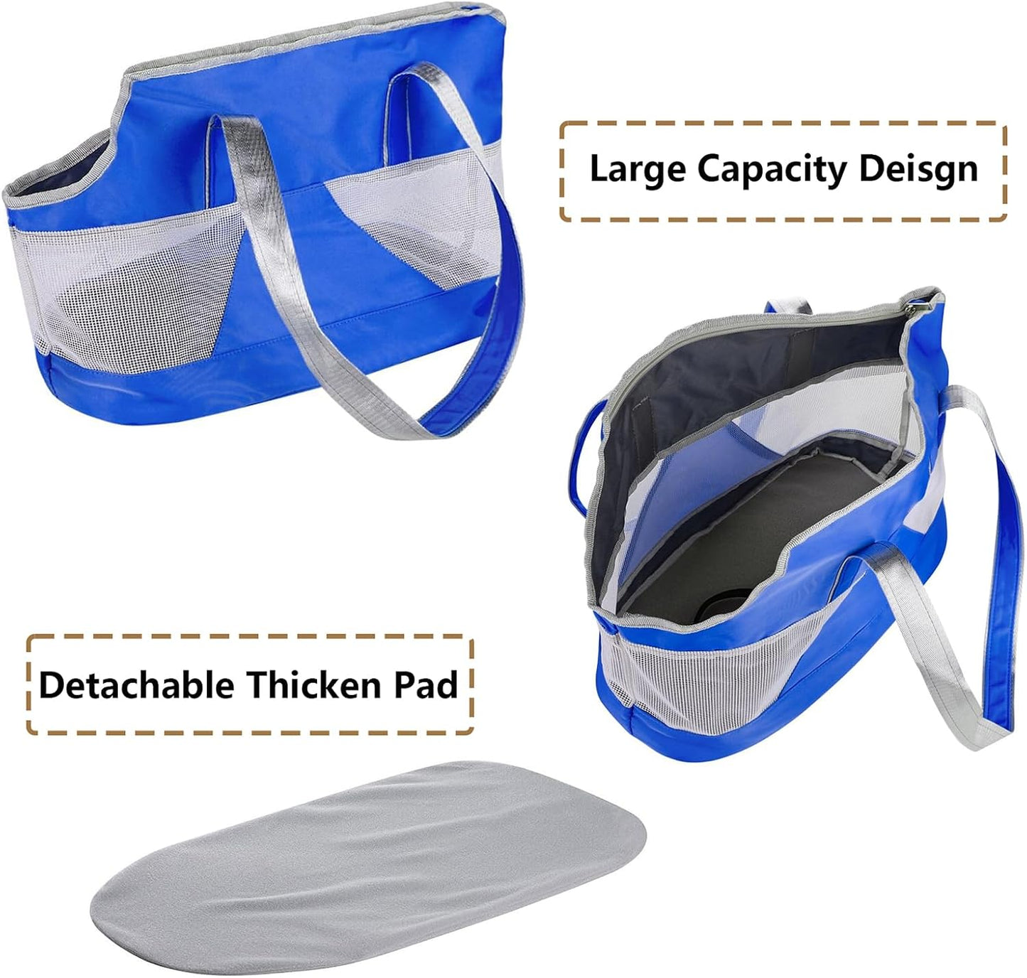 Pet Dog Purse Carrier Breathable Mesh Puppy Cat Outing Tote Handbag | Portable Cat Sling Carrier Travel Transporter Tote Handbag Lightweight Dog Carrier Shoulder Bag with Thicken Bags Base