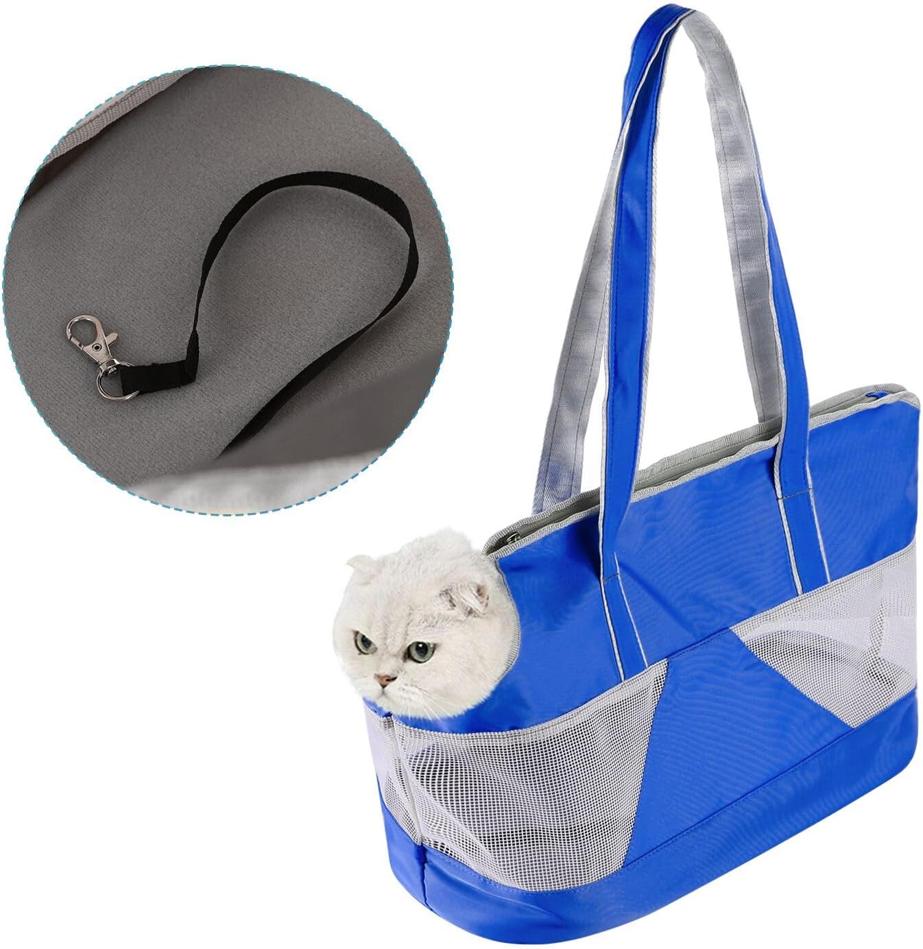 Pet Dog Purse Carrier Breathable Mesh Puppy Cat Outing Tote Handbag | Portable Cat Sling Carrier Travel Transporter Tote Handbag Lightweight Dog Carrier Shoulder Bag with Thicken Bags Base