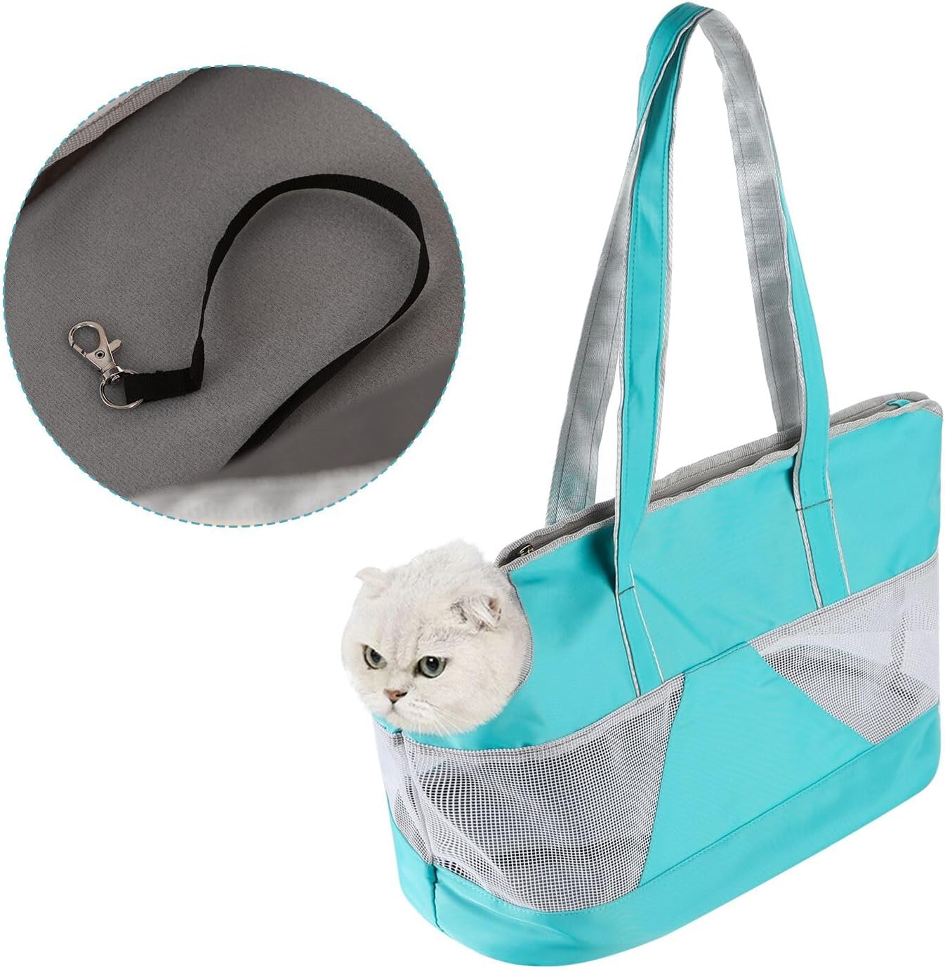 Pet Dog Purse Carrier Breathable Mesh Puppy Cat Outing Tote Handbag | Portable Cat Sling Carrier Travel Transporter Tote Handbag Lightweight Dog Carrier Shoulder Bag with Thicken Bags Base
