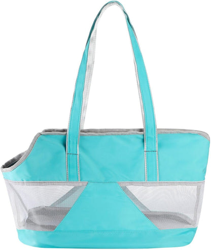 Pet Dog Purse Carrier Breathable Mesh Puppy Cat Outing Tote Handbag | Portable Cat Sling Carrier Travel Transporter Tote Handbag Lightweight Dog Carrier Shoulder Bag with Thicken Bags Base