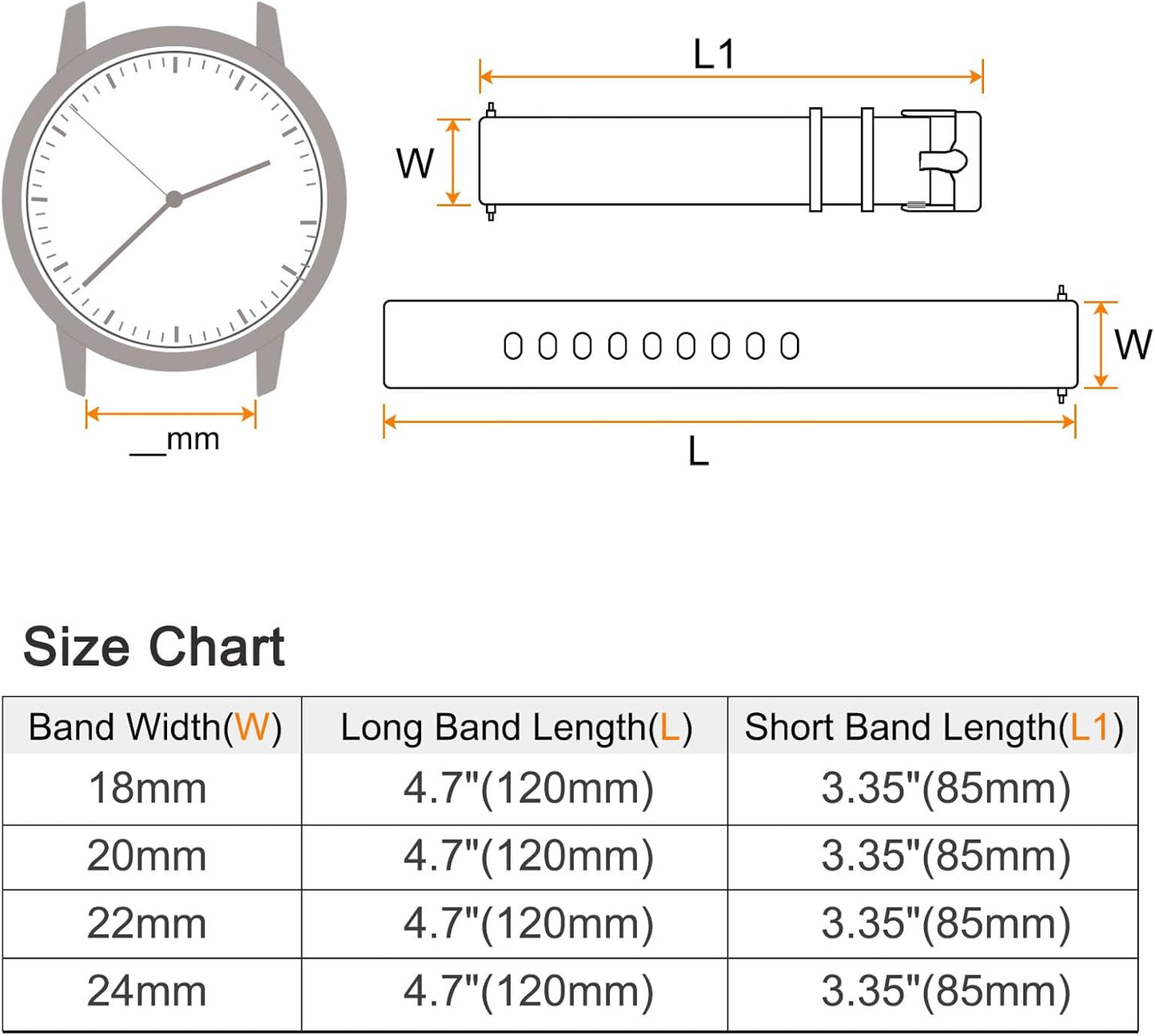 Silicone Watch Band Quick Release Soft Rubber Watch Strap for Men Women