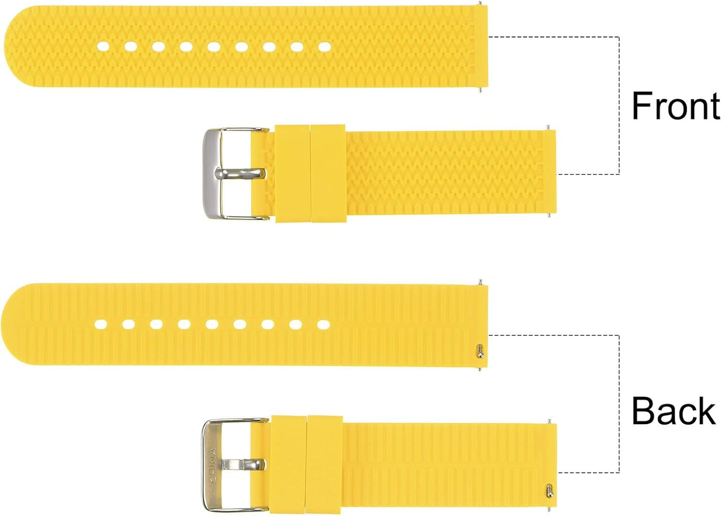 Silicone Watch Band Quick Release Soft Rubber Watch Strap for Men Women