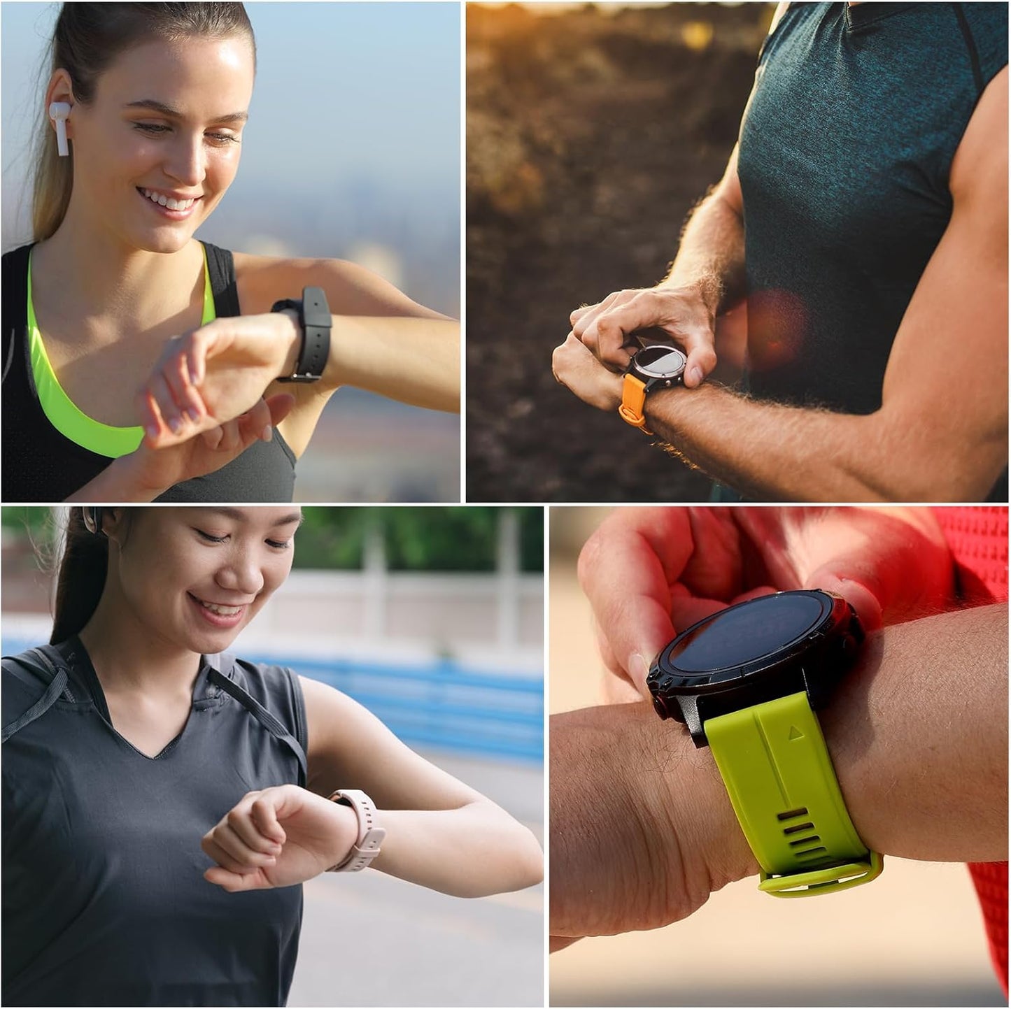 Silicone Watch Band Quick Release Soft Rubber Watch Strap for Men Women